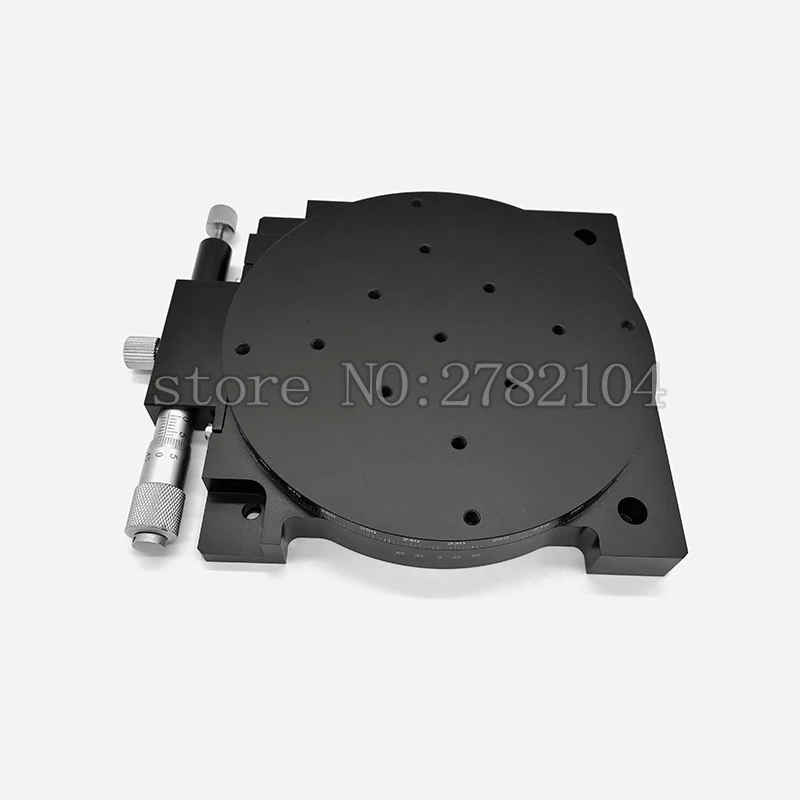 Imagem -03 - Micrômetro de Mesa Deslizante Rotativa Manual 360 Graus Precisão Ângulo de Deslocamento Ajuste da Plataforma Óptico Rs125-l Eixo r 125 mm