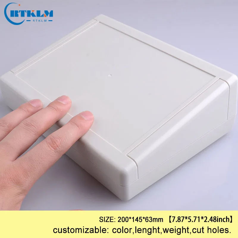 Plastic electric box diy instrument case ABS junction box plastic box for electronic project custom desktop box 200*145*63mm