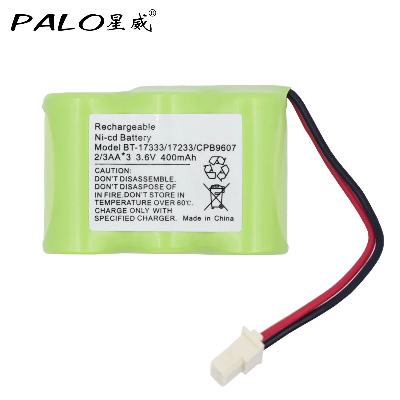 

PALO 3.6V NI-CD Cordless Phone Battery 2/3AA*3 400mAh Replacement Batteries For Vtech BT-17333 BT-27333 BT-163345 BT1733