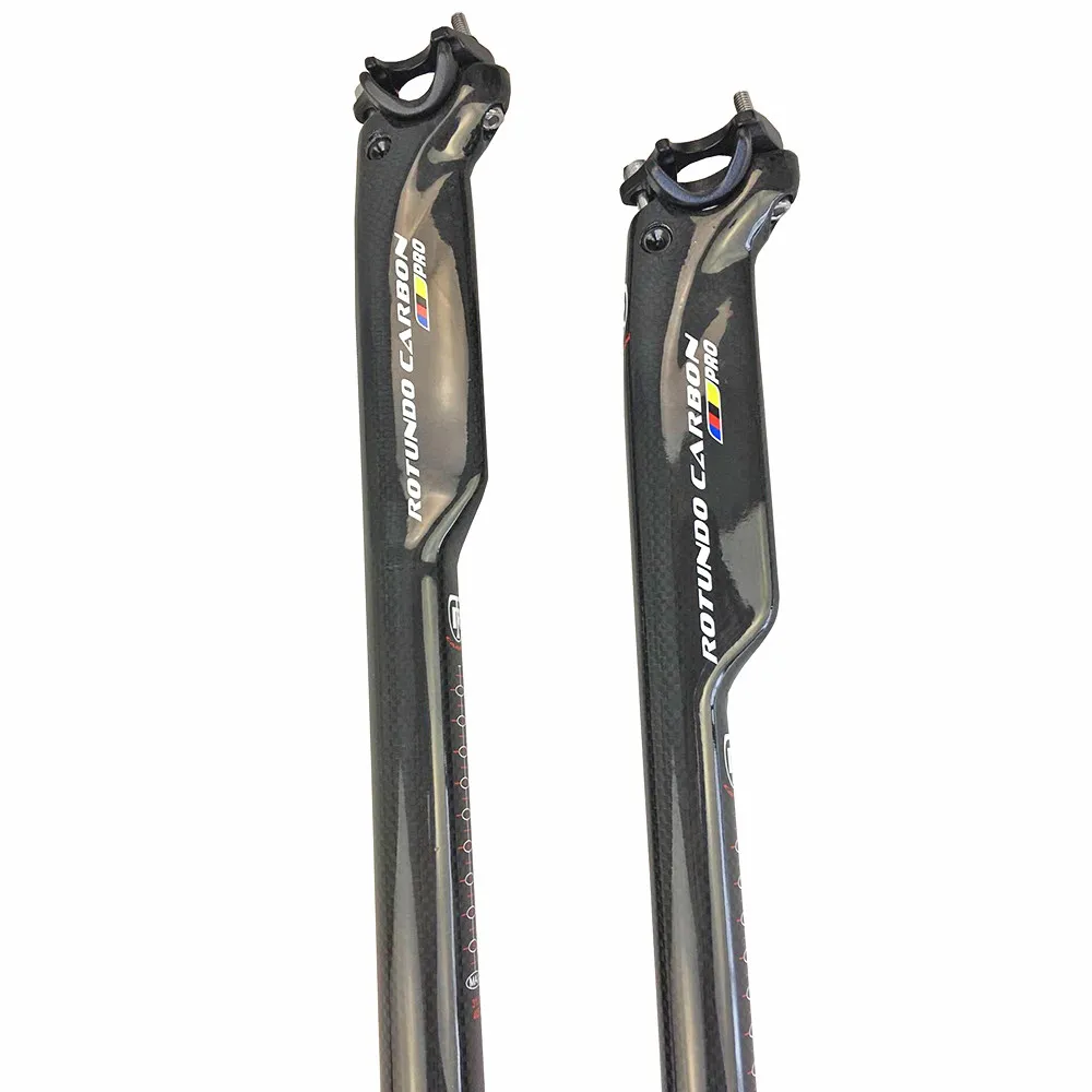 ROTUNDO rower z włókna węglowego sztyca siodełko rowerowe post road mtb sztyca podsiodłowa 27.2/30.8/31.6mm 3k połysk kolarstwo