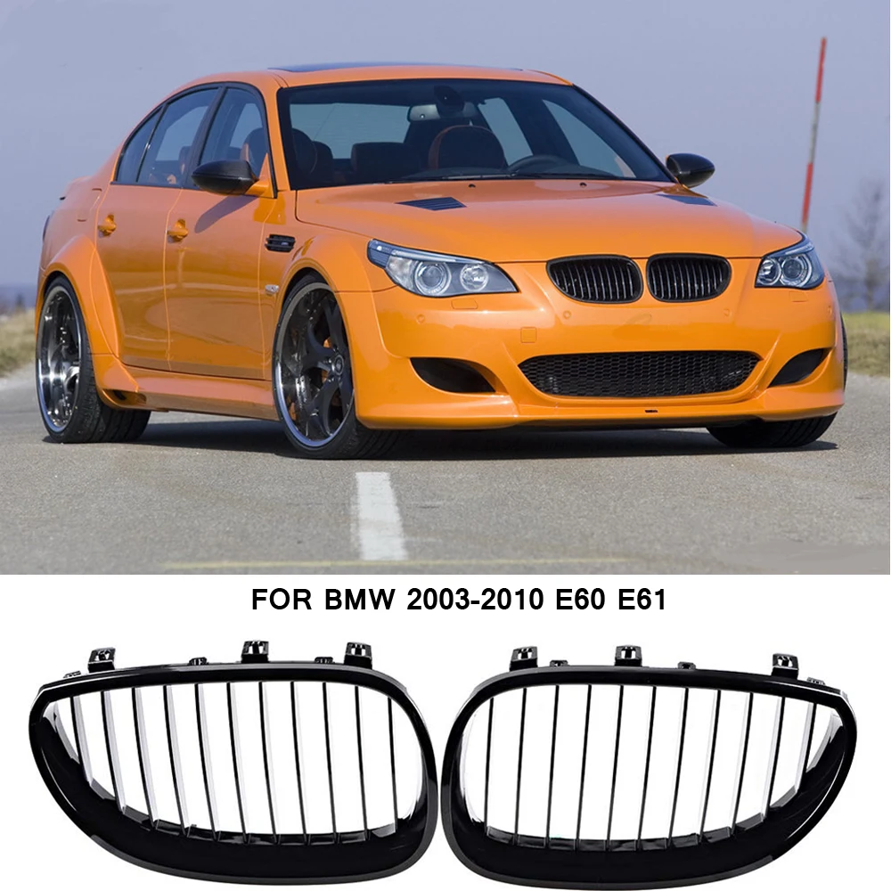 shine black grille  front lines kindly grilles for BMW E60  E61 FOR  520 520i  523i 2003-2010