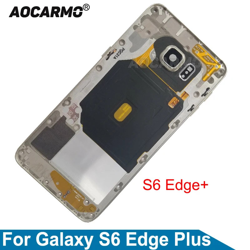 Aocarmo Replacement Blue White Gold Metal Middle Frame Bezel Housing Chassis For Samsung Galaxy S6 Edge Plus S6 Edge+ G9280 5.7\