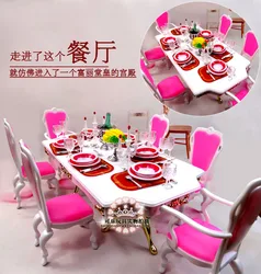 New arrival Christmas/Birthday Gift Children Doll Accessories house Furniture Play Set Cute dinning room For 30 cm Doll 1/6