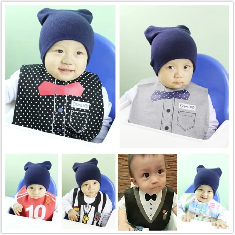 Waterproof Baby Bibs 3 layers Top Quality Newborn Pinafore Tuxedo Infant Burp Cloth Baby Boy Saliva Towel babador Girls Scarves