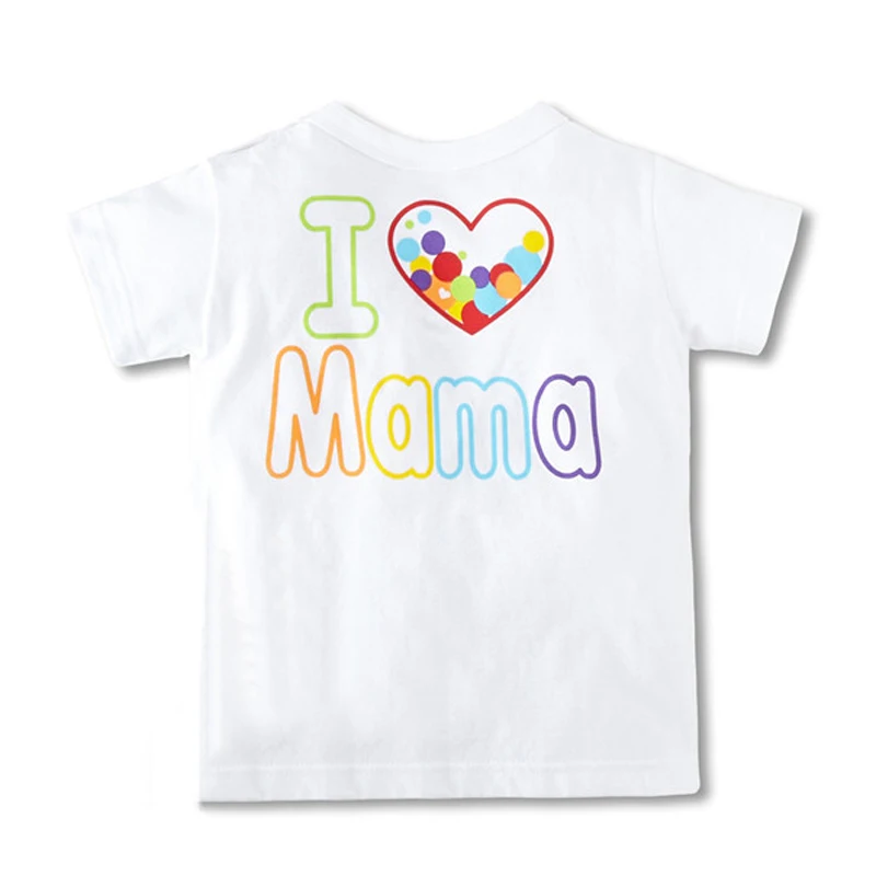 2018 Hot Sale Children Boys Girls T-Shirt I Love Pa Pa Ma Ma Series T-Shirt Excellent Design Children's Clothing Tops