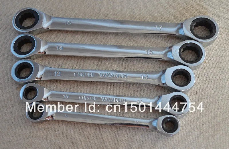 NEW 1PC 72T CRV 16*17 Double plum blossom Ratchet Handle Wrench Car Spanner tool DIN.