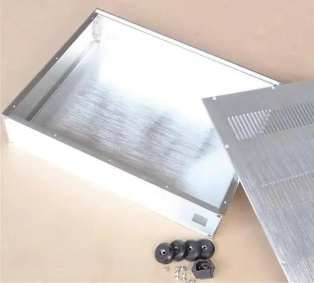 4810 prata chassi de alumínio completo amplificador caso pré-amplificador caixa dac