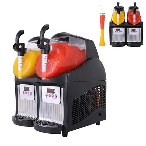 

New Style Mini Double Tanks Ice Slush Machine Snow Melting Machine Sand Ice Machine For Sale