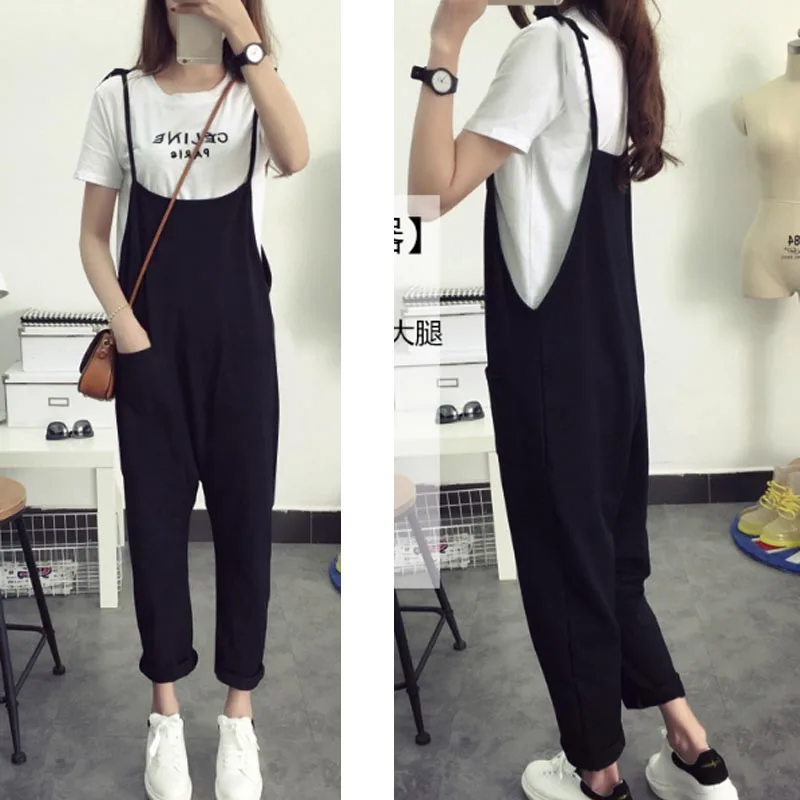 Maternity Bib Pants For Pregnant Women Clothes Pregnancy Trousers Belt Overalls Maternity Haren Pants Jumpsuit Mother Clothing