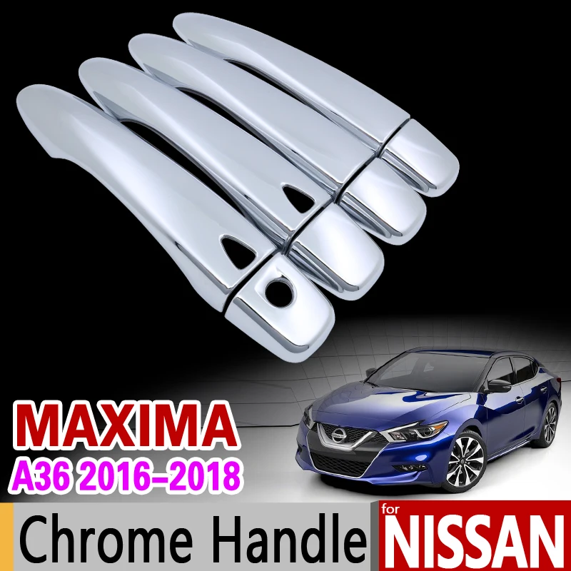 

Для Nissan Maxima A36 2016 2017 2018, роскошный хромированный набор накладок на дверную ручку, никогда не ржавеет, автомобильные аксессуары, наклейки, Стайлинг автомобиля