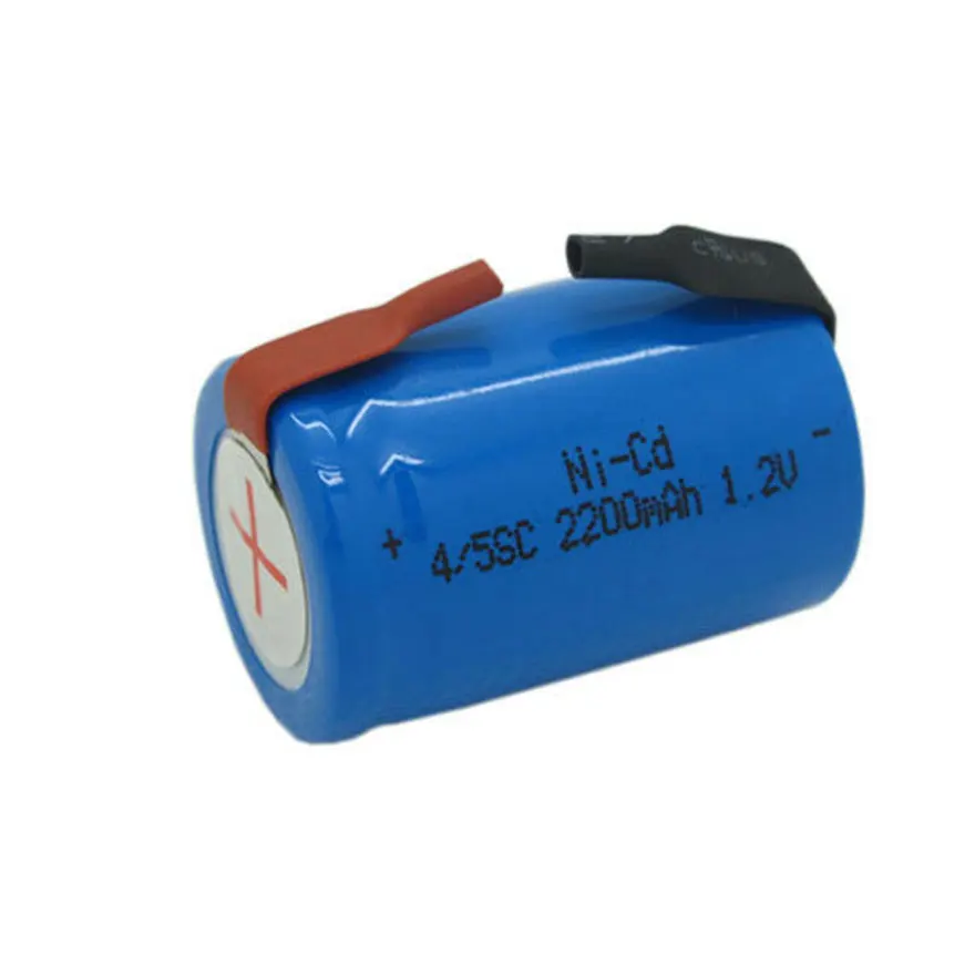 4 sztuk ni-cd 4/5 SC Sub C 1.2V 2200mAh akumulatory do latarki wentylator elektronarzędzia akumulator NICD SC komórki z zakładką spawania