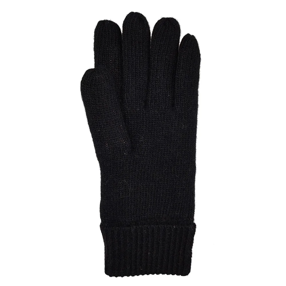 Bruceriver-guantes de punto para hombre, de lana pura, con forro fino