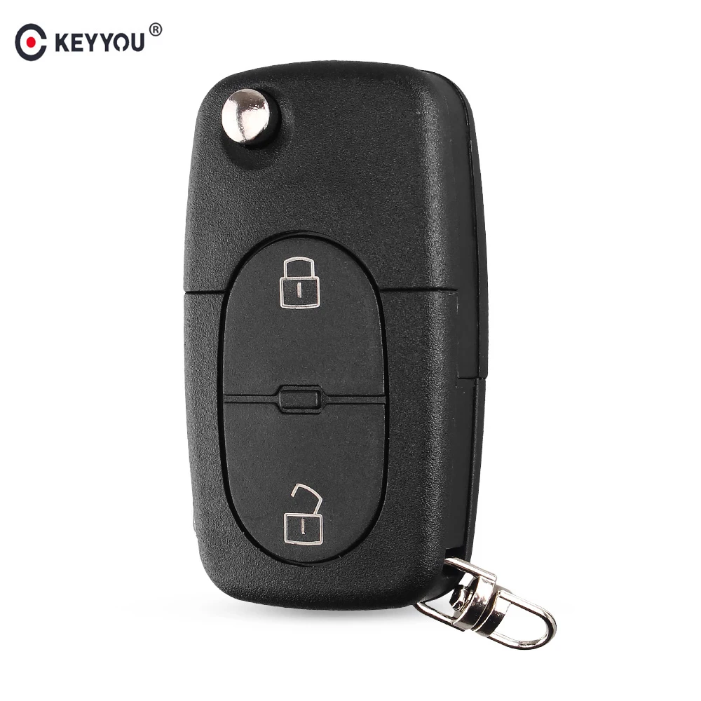 KEYYOU Car Remote Key Shell Case Fob For Volkswagen VW MK4 Golf B5 B6 Bora Passat Golf 4 5 6 CR1616 Flip Car Key Case