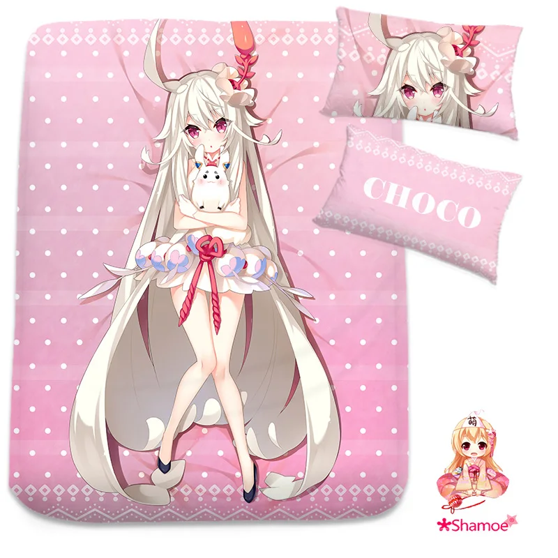 Anime Cartoon Cosplay Last period Choco Mattress Cover Fitted Sheet Fitted cover bedspread counterpane