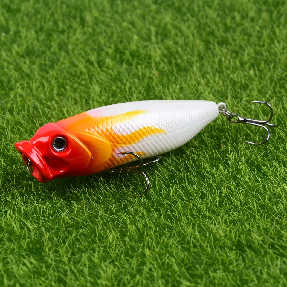 8cm/14g Lifelike Fishing Lure 1pcs High Quality Hard baits 5 Colors Topwater Popper Artificial Bass Wobblers Fishing Tackle