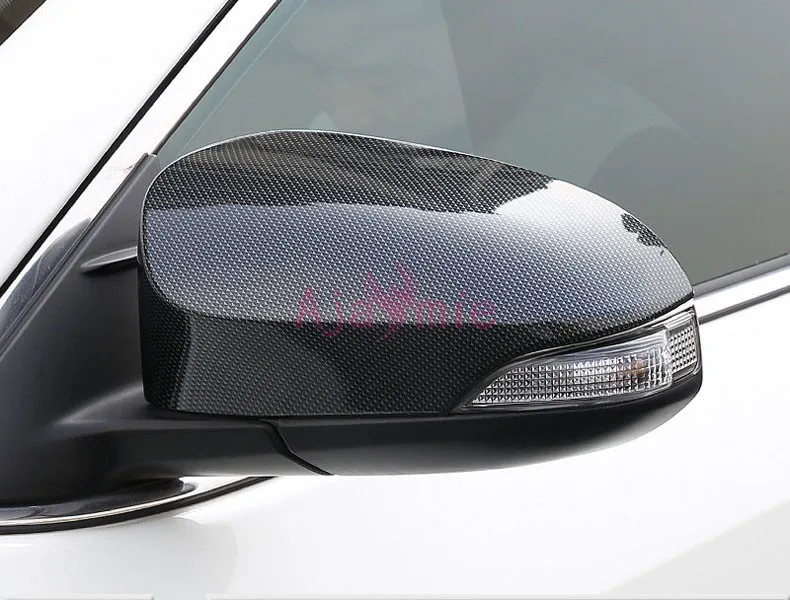 

Door Mirror Cover Overlay 2012-2015 2016 2017 Carbon Fiber Frame Rearview Panel Chrome Car Styling For Toyota Camry Accessories