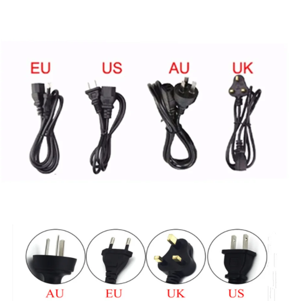 5pcs Wholesale AC Power Cord cable for laptop adapter lead Adapter EU, US, AU ,UK Plug All Available