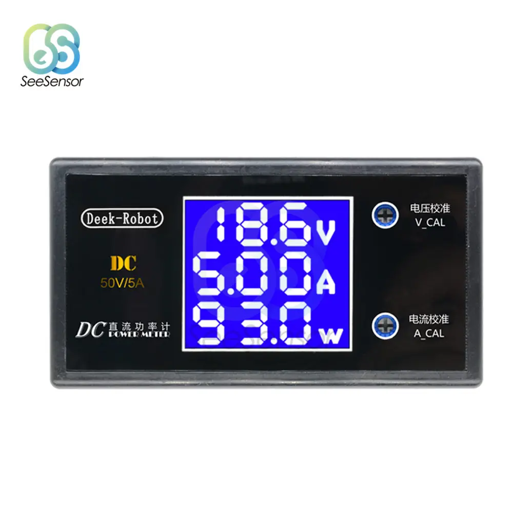 Egyenáram 50V 100V 5A 10A Digitális Feszültségmérő Ampermérő wattmeter áram aktuális feszültség Fogyasztásmérő 250W 1000W Magas áram Fordulás detektor teszter