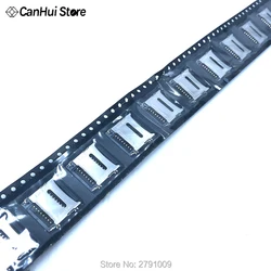 10pcs Connector Small Card 8pin Micro SD Card Seat TF Flip Seat Memory Card Holder Slot Mobile Phone Card Connect HOT
