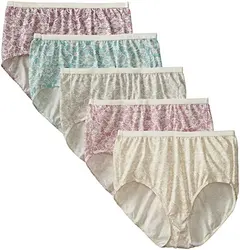 S,M,L,XL,2XL,3XL,4XL,5XL Plus Size Women's Cotton Briefs Lady's Underwear Panties 100%Cotton 6-pack multi-colors