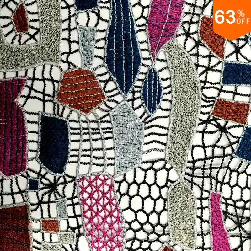 

african laces complex color luxury embroidery fabric new guipure cord lace cloth elegant embroidery lace guipure fabric latest