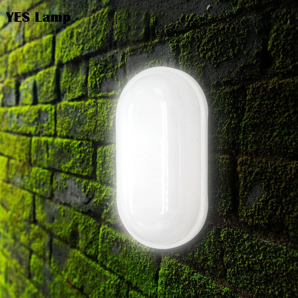 

LED Waterproof IP65 LED Porch Lights Surface mounted 16W 20W 110V 220V Outdoor Wall Light Round Oval Bathroom Bulkhead Lamp