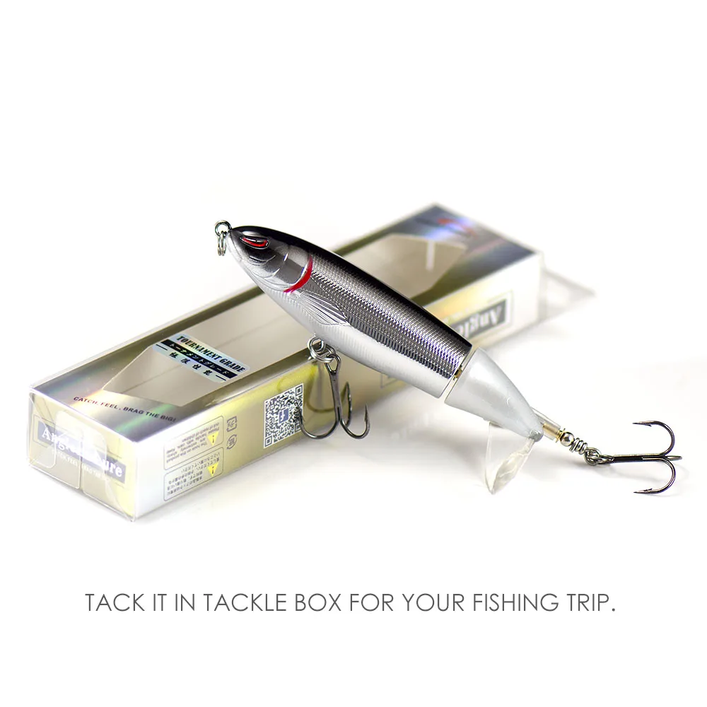 Countbass Surface Whopper Plopper mit VMC-Haken 110 mm 4-21/64 Zoll 19,7 g 11/16 oz., Wobbler Popper Topwater Soft Rotating Tail – Detail 14
