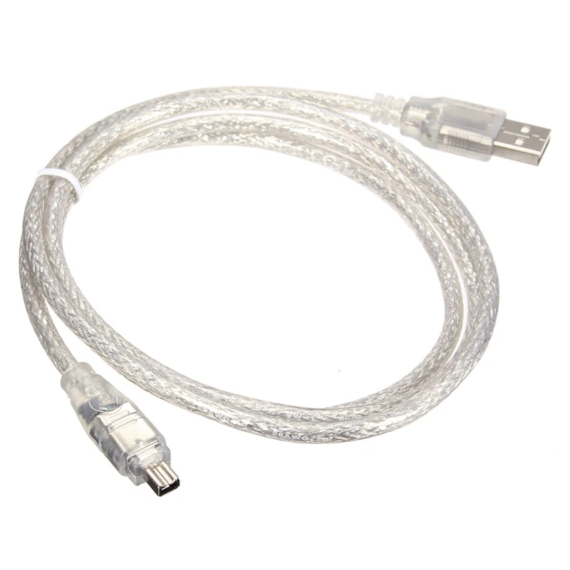 USB męski na Firewire IEEE 1394 4 Pin męski iLink przewód adapterowy firewire 1394 kabel do SONY DCR-TRV75E aparat DV kabel 1.5m/150cm