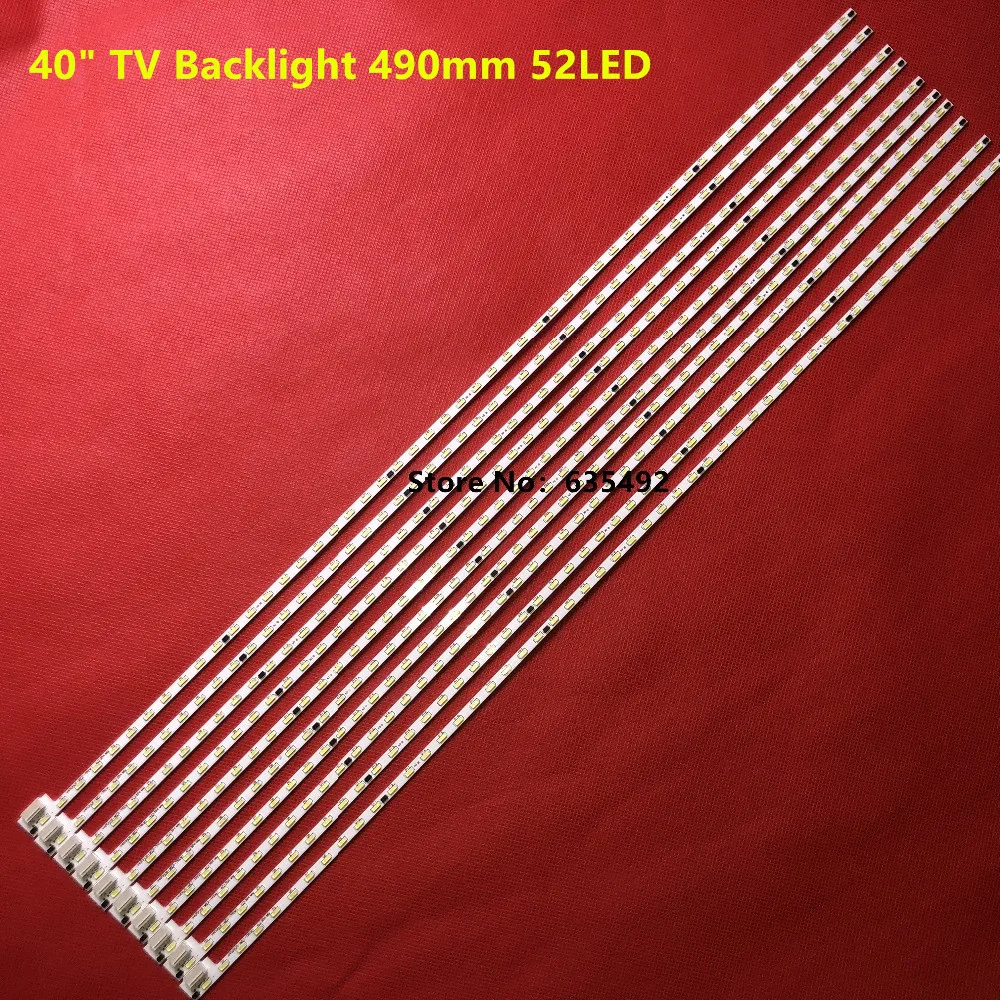 

20PCS 490MM LED Strip 52LEDs V400HJ6-ME2-TREM1 For 40PFL5449/T3 LCD-40V3A M00078 N31A51P0A V400HJ6-LE8 TC-40C400B TH-40A400K