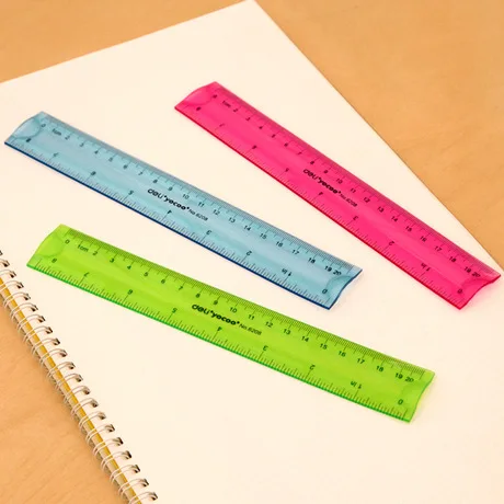 20cm, 30cm tape, flexible ruler multicolor students is not easy to break ruler school office stationery