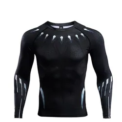 Black Panther Cosplay Compression T Shirt Tee 3D Printed Thanos Cosplay T-shirts Men Fitness Male Gym Tops T-shirts