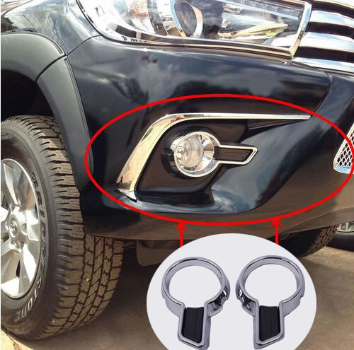 

Для Toyota Hilux revo аксессуары ABS хромированный обод противотуманных фар для hilux revo 2015-17 автомобильный Стайлинг для Toyota Hilux запчасти revo новый