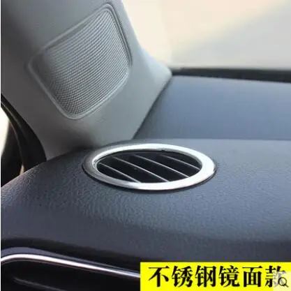 2pcs/set car-styling car air conditioning outlet air vent decoration trim ring sticker for Volkswagen vw Jetta MK6 2012-2016