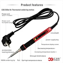 Digital Adjustable 60W Soldering Iron with LED #4