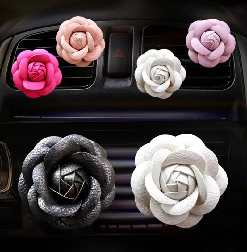 1pc Car perfume accessories air outlet conditioning car perfume Vent clip Rose flower Car-styling Perfume Women Perfume Original