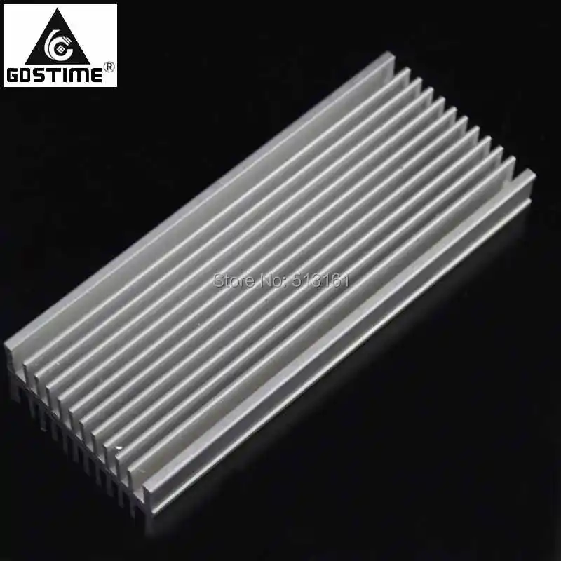 10pcs/lot 120x50x12mm Aluminum Heat Sink Radiator Heatsink for IC LED Electronic Heat Dissipation