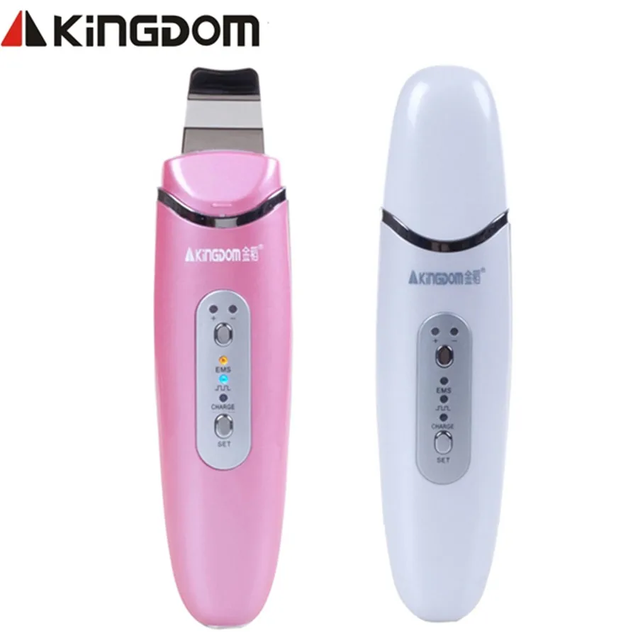 New KINGDON 3 in1 EMS Face Lift Skin Tighten Galvanic Ion Deep Clean High Frequency Vibration Ultrasonic Facial Cleaner Massager