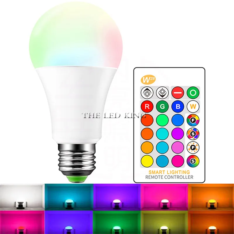 E27 LED 16 Color Changing RGB Magic Light Bulb Lamp 3W AC85-265V 110V 220V Lampada Led Light Spotlight + IR Remote Control