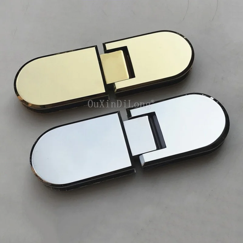 

2PCS Gold/Polish Chrome 180 Degree 304 Stainless Steel Glass to Glass Shower Door Hinges For Home Bathroom Hardware JF1758