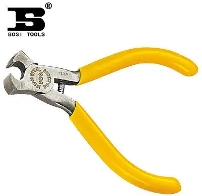 

5-Inch Yellow Plastic Handle Mini End Cutting Nipper with Spring