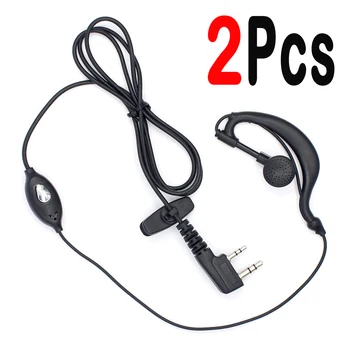 2個baofengオリジナルUV-5r用トランシーバーヘッドセットマイクマイク888s uv5rためUV-5RA UV-5RE UV82