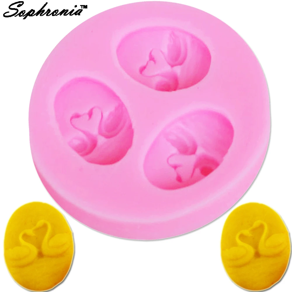 Lover Swans Cake Molds Silicone Chocolate Form For Baking Candy Pudding Cupcakes Pastry Decoration Confectionery Moulds