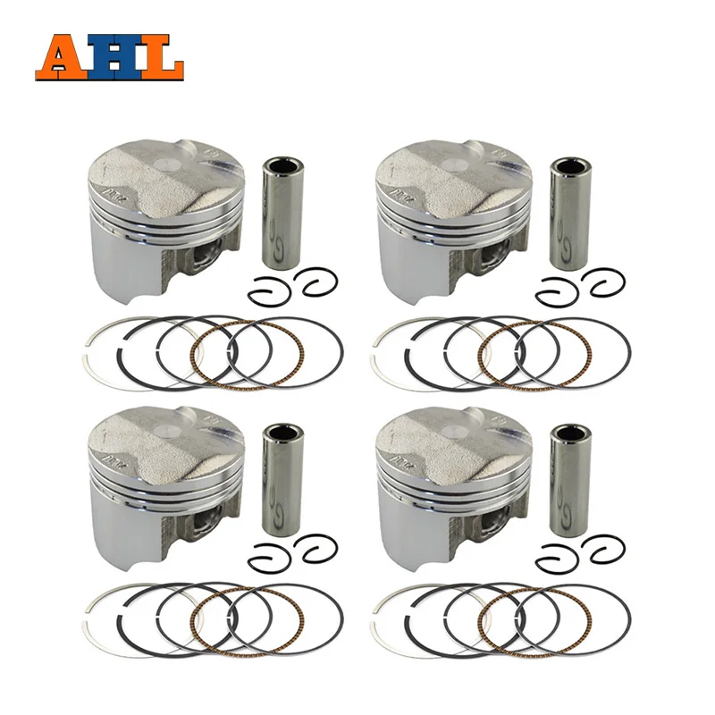 

AHL 4pcs/Set STD/ +25/ +50 Bore Size 55mm/ 55.25mm/ 55.5mm Piston & Ring Kit For HONDA VFR400 VFR 21 24 30 NC30 RVF35 NC35