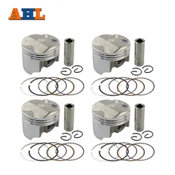 AHL 4pcs/Set STD/ +25/ +50 Bore Size 55mm/ 55.25mm/ 55.5mm Piston & Ring Kit For HONDA VFR400 VFR 21 24 30 NC30 RVF35 NC35