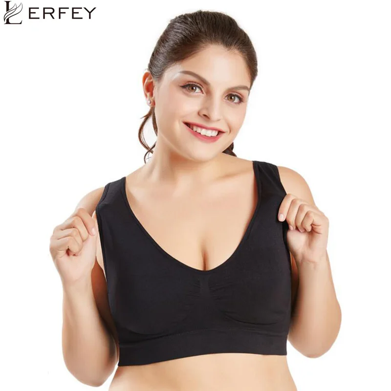 LERFEY Women Sexy Seamless Bra With pads Big Size Push up Bras Plus Size 4XL 5XL Underwear Vest Tops Wireless Padded Brassiere