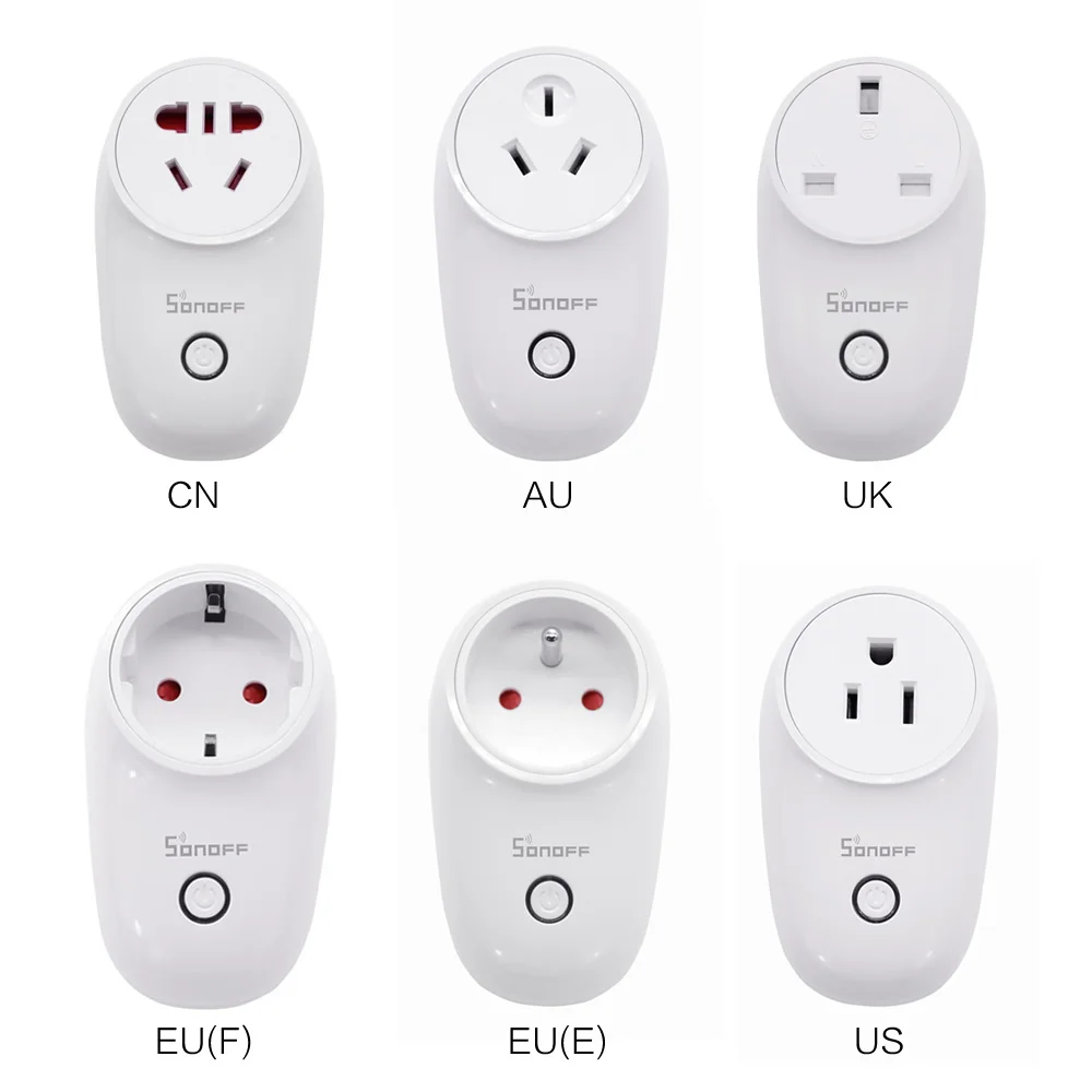 Sonoff S26 WiFi Smart Plug EU/US/UK/CN/AU Wireless Plug Power Sockets Smart Home Switch Work With Alexa Google Assistant IFTTT