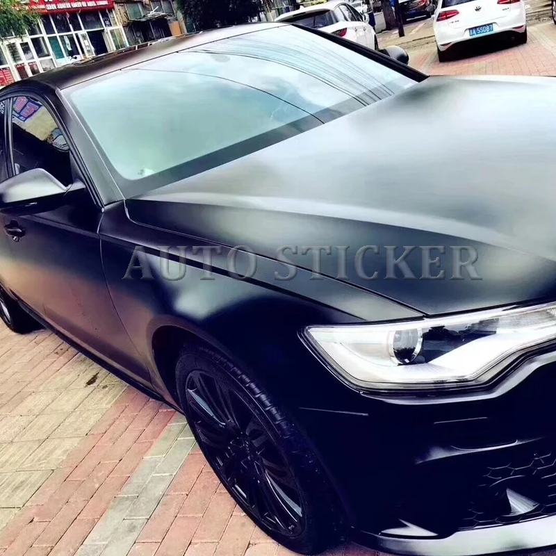 Matte Metal Flash Vinyl Series Satin Black Metallic Vinyl Car Wrap Styling Sticker Film Size:1.52*20m/roll