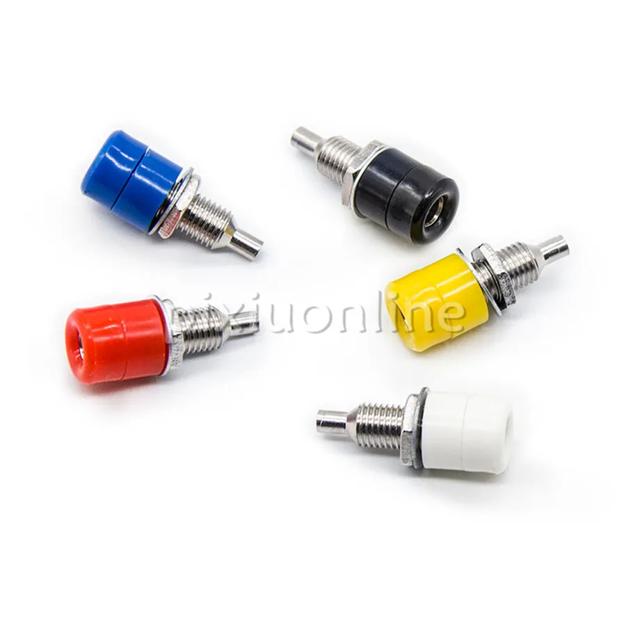 10pcs/bag DS671 4mm  Copper Material Nickel Plating Banana Jack Plug TV Audio Use ABS Shell Free Russia Shipping