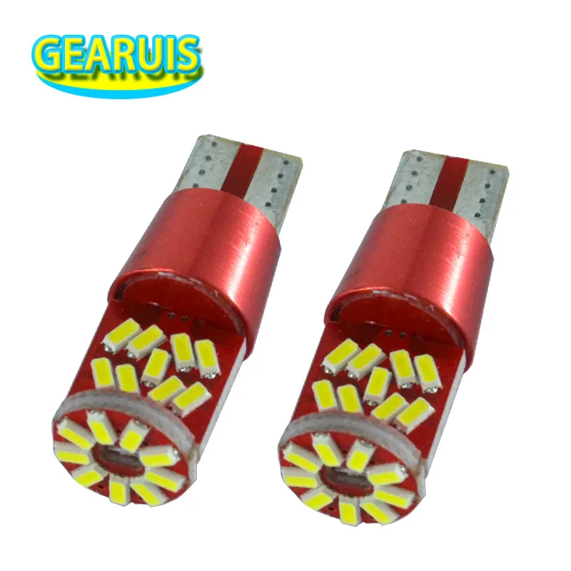 

100pcs T10 Canbus 27 smd 3014 led 0.18A 194 168 W5W no error Car Interior Lights Clearance Bulbs Backup Reverse Lamps white 12V