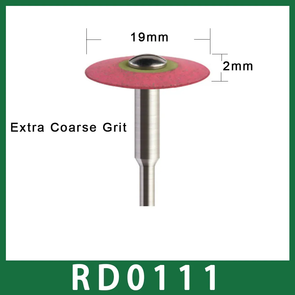 크기 19mm X 2mm 저속 핸드피스용 치과 실험실 고무 다이아몬드 폴리셔 2.35mm